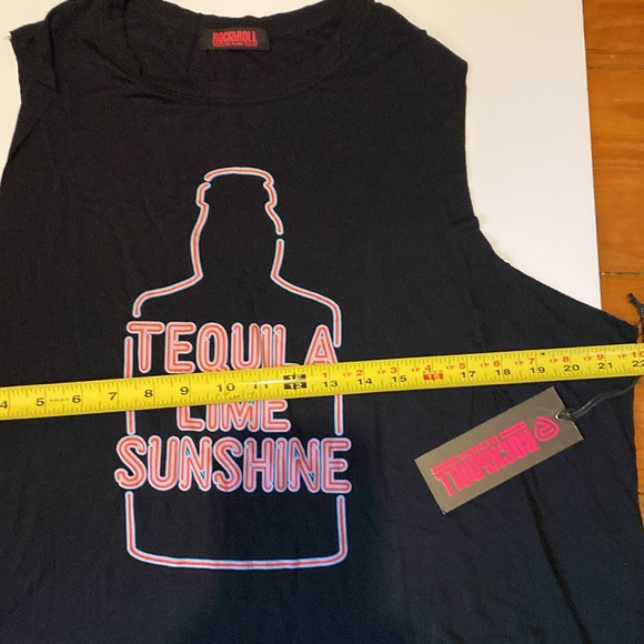 NWT,Rock&Roll denim black tank top - Picture 2 of 3